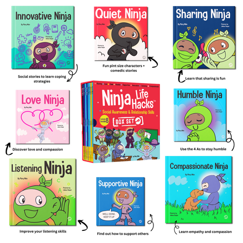 Ninja Life Hacks Social Awareness and Relationship Skills 8 Book Box Set (Books 49-56)