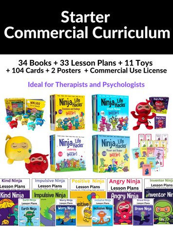 Starter Commercial Curriculum: 34 Books + 33 Lesson Plans + 11 Toys + 2 Posters + 104 Cards + Commercial Use License