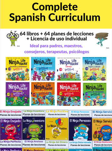 Complete Spanish Classroom Curriculum: 64 Books + 64 Lesson Plans  + Individual Use License