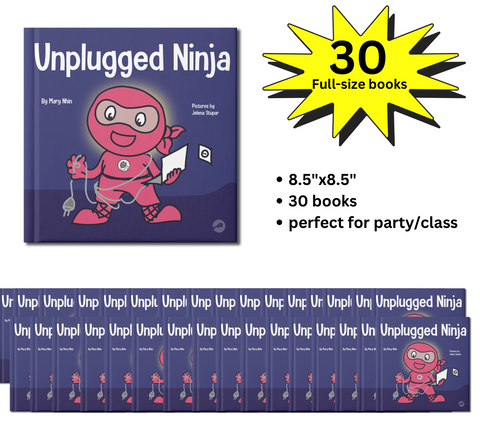Unplugged Ninja Full-Size Party Pack (30 Books, 8.5"x8.5")