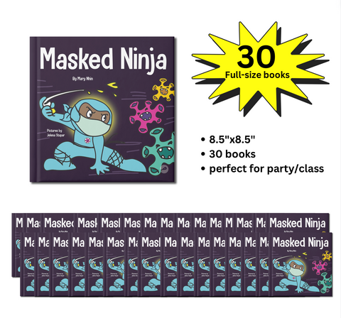 Masked Ninja Full-Size Party Pack (30 Books, 8.5"x8.5")