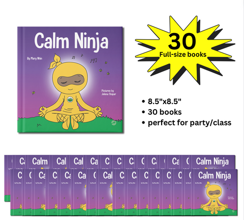 Calm Ninja Full-Size Party Pack (30 Books, 8.5"x8.5")