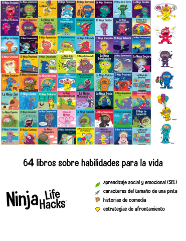 Complete Spanish Classroom Curriculum: 64 Books + 64 Lesson Plans   + Individual Use License Ninja Life Hacks