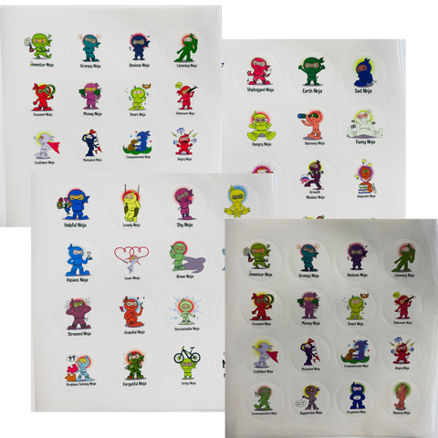 Ninja Life Hacks Stickers Set (64 Stickers)