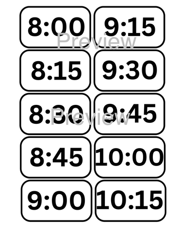 Daily Schedule Visual Charts