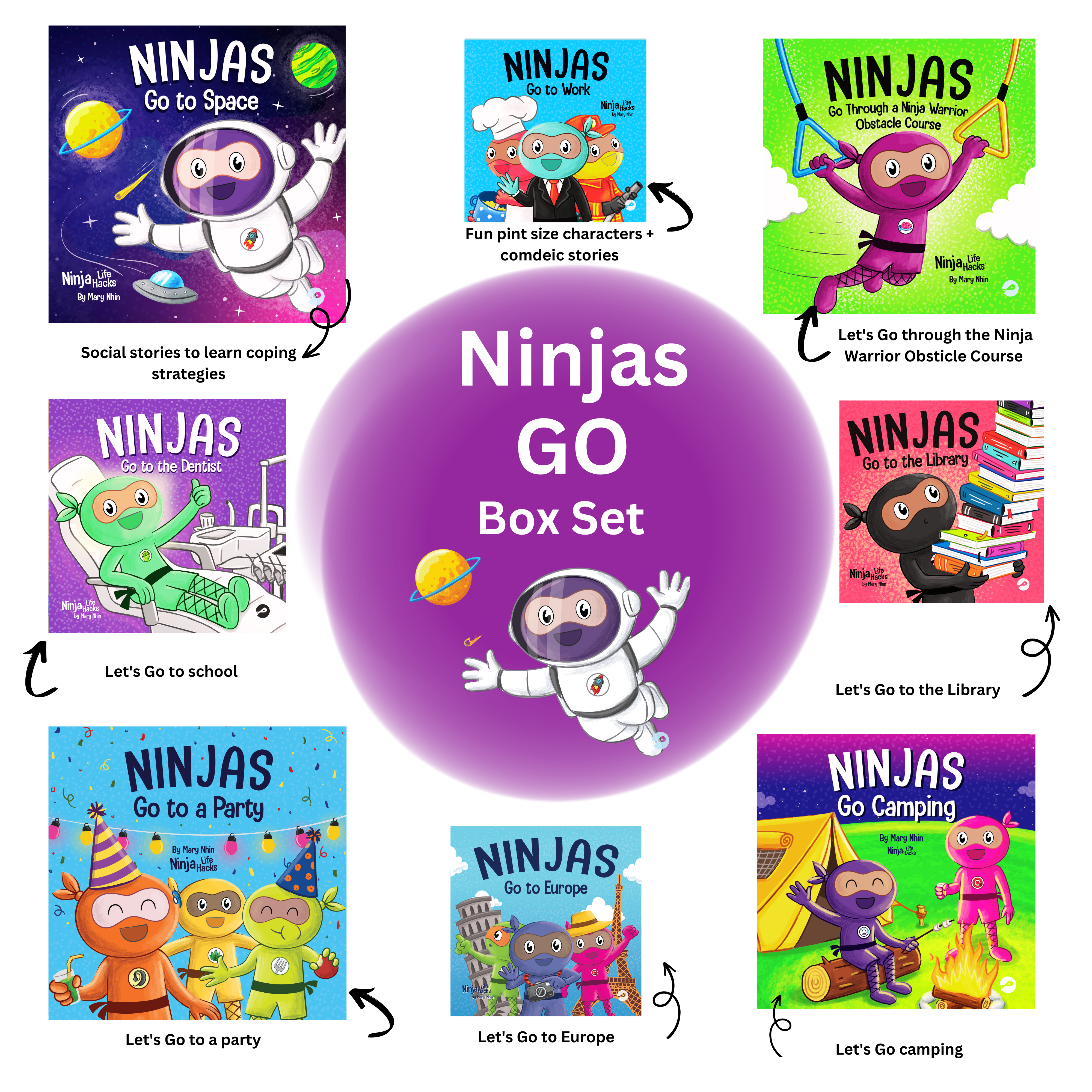 Ninjas Go! Box Set - Ninje Life Hacks Toys and Plushies – Ninja Ninjas Go! Box Set - Ninje Life Hacks Toys and Plushies – Ninja