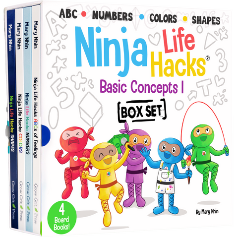 Basic Concepts I Hardcover Board Book Box Set (Colors, Numbers, Shapes, ABCs of Feelings)