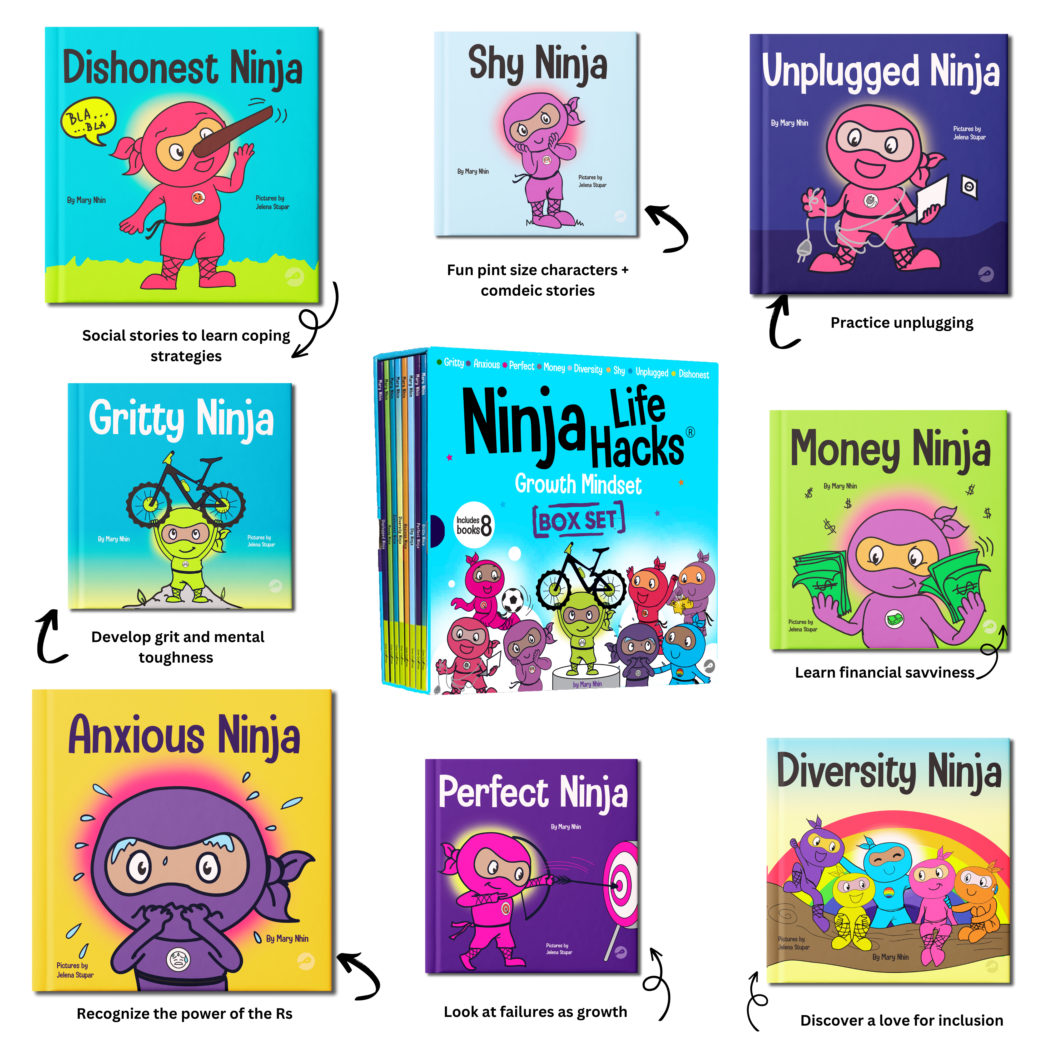 Four Box Sets Bundle: Books 33-64 – Ninja Life Hacks - Growth Mindset