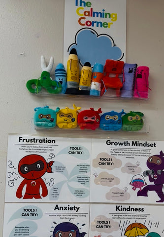 Ninja Toy Plush Minis Bundle I (8): Angry Ninja, Positive Ninja, Kind Ninja, Lazy Ninja, Helpful Ninja  Earth Ninja  Grumpy Ninja, Inventor Ninja
