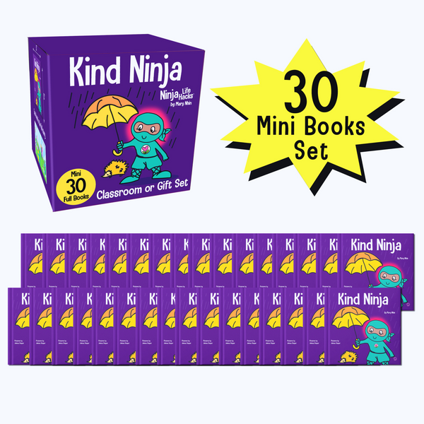 Kind Ninja Mini Books Classroom or Party Gift Set (30 mini books
