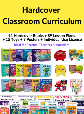 Hardcover Classroom Curriculum: 91 Books + 90 Lesson Plans + 15 Toys + 104 Cards + 3 Posters + Individual Use License
