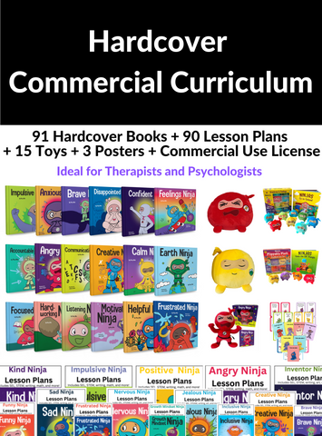 Hardcover Commercial Curriculum: 91 Hardcover Books + 90 Lesson Plans + 15 Toys + 104 Cards + 3 Posters + Commercial Use License