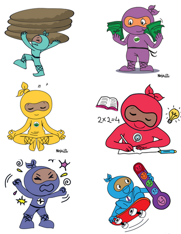 Spanish Ninja Character Posters or Cut-outs