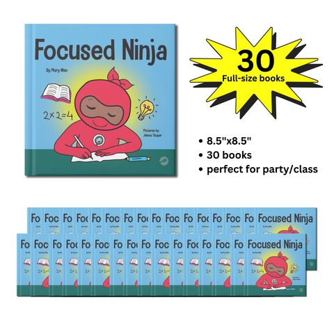 Focused Ninja Full-Size Party Pack (30 Books, 8.5"x8.5")
