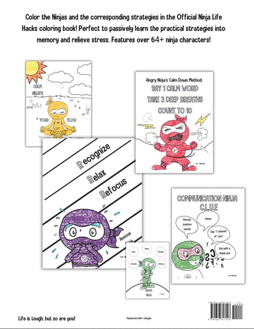 Official Ninja Life Hacks Coloring Book