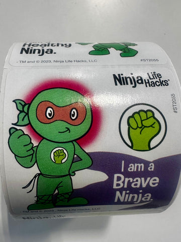 Ninja Life Hacks Stickers Set (100 Sticker Roll)