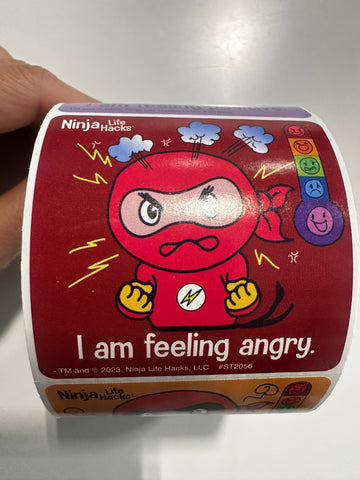 Ninja Life Hacks Feelings Stickers Set (100 Sticker Roll)
