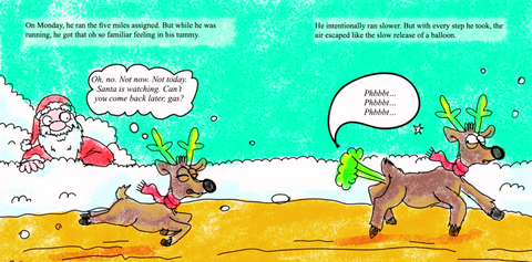 Fritz the Farting Reindeer Saves Christmas Paperback Book