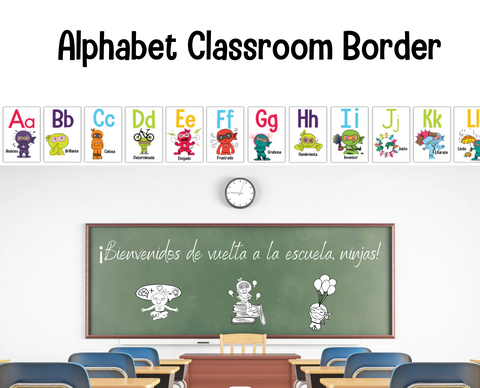 Spanish Alphabet Classroom Border