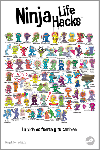 Spanish 10"x12" Ninja Poster pdf