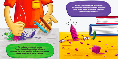 Crayones en huelga (Crayons on Strike Spanish) Paperback Book