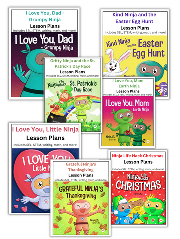 Ninjas on Holiday Bundle Lesson Plans (8 lessons, 185+ pages)