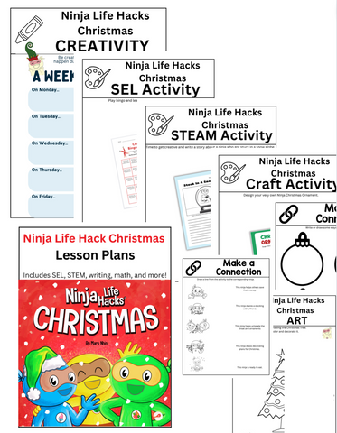 Ninja Life Hacks Christmas Paperback Book + Lesson Plan Bundle