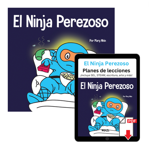 El Ninja Perezoso (Lazy Ninja Spanish) Book + Lesson Plan Bundle