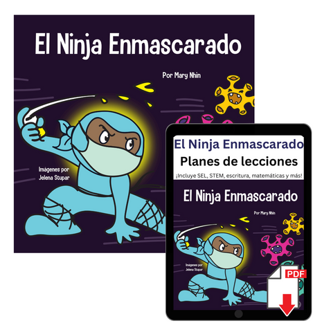 El Ninja Enmascarado (Masked Ninja Spanish) Book + Lesson Plan Bundle