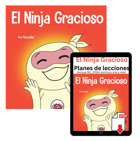 El Ninja Gracioso (Funny Ninja Spanish) Book + Lesson Plan Bundle