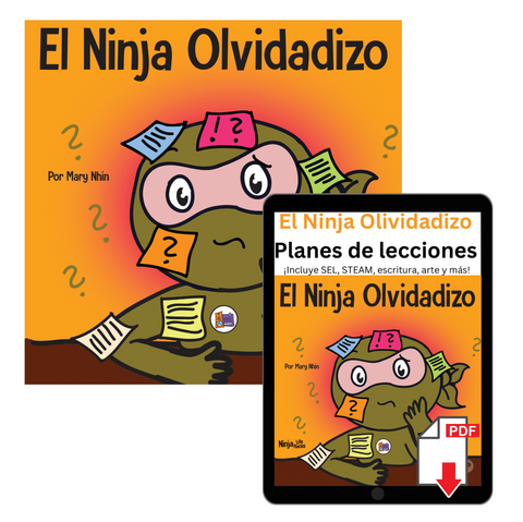 El Ninja Olvidadizo (Forgetful Ninja Spanish) Book + Lesson Plan Bundle