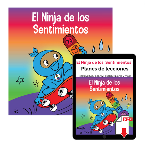 El Ninja de los Sentimientos (Feelings Ninja Spanish) Book + Lesson Plan Bundle