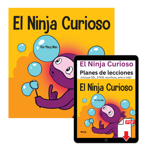 El Ninja Curioso (Curious Ninja Spanish) Book + Lesson Plan Bundle