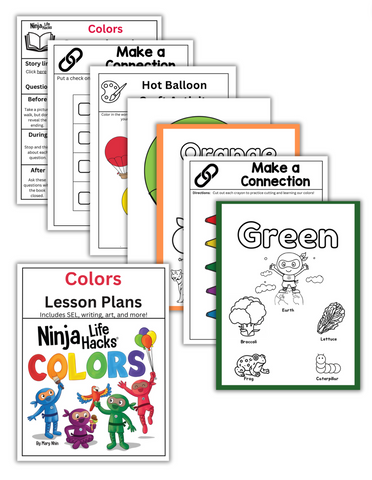 Ninja Life Hacks Colors Book + Lesson Plan Bundle