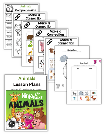 Ninja Life Hacks ANIMALS Book + Lesson Plan Bundle