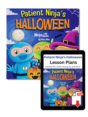 Patient Ninja's Halloween Paperback Book + Lesson Plan Bundle