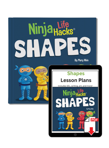 Ninja Life Hacks Shapes Book + Lesson Plan Bundle