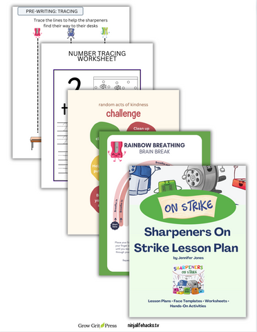Sharpeners on Strike  Ninja Book + Lesson Plan Bundle