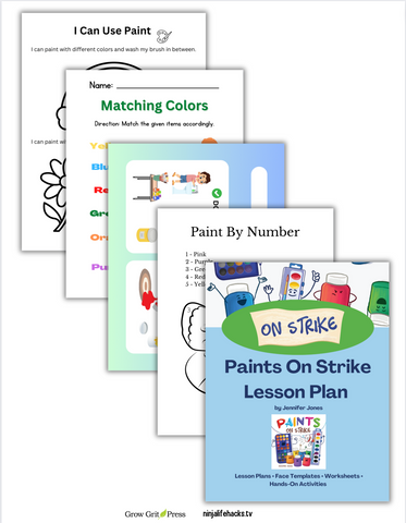 Paints on Strike  Ninja Book + Lesson Plan Bundle