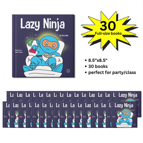 Lazy Ninja Full-Size Party Pack (30 Books, 8.5"x8.5")