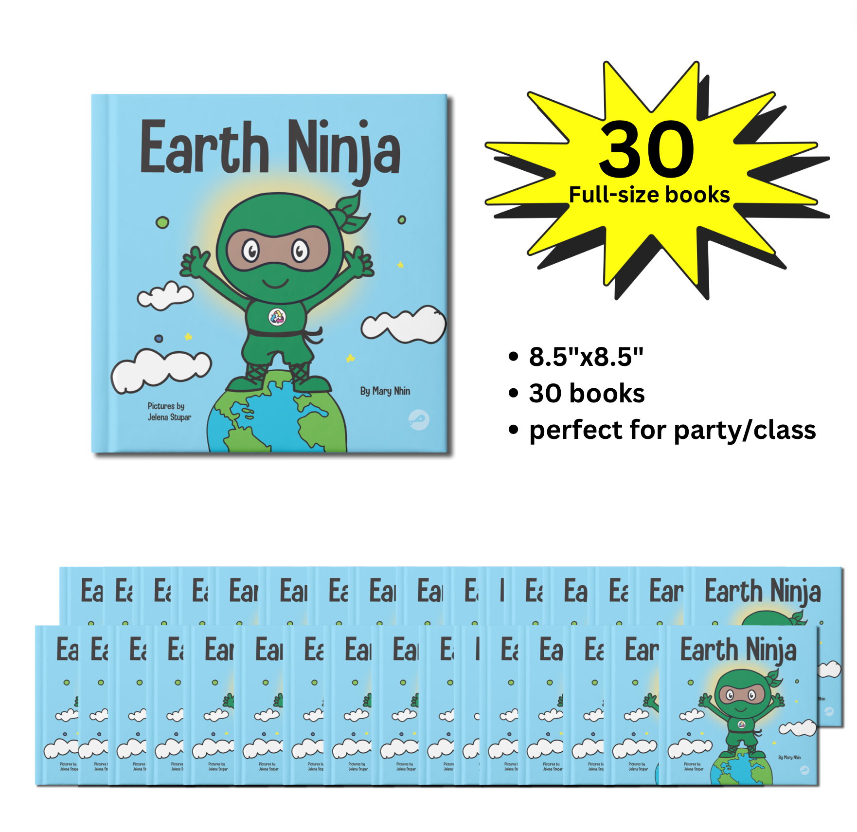 Earth Ninja Full-Size Party Pack (30 Books, 8.5"x8.5") – Ninja Life ...