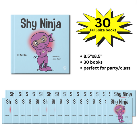 Shy Ninja Full-Size Party Pack (30 Books, 8.5"x8.5")