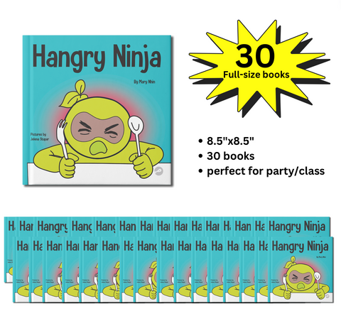 Hangry Ninja Full-Size Party Pack (30 Books, 8.5"x8.5")
