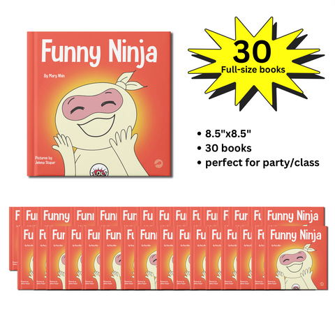 Funny Ninja Full-Size Party Pack (30 Books, 8.5"x8.5")