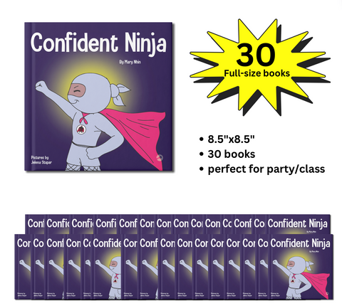 Confident Ninja Full-Size Party Pack (30 Books, 8.5"x8.5")