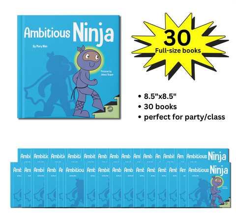 Ambitious Ninja Full-Size Party Pack (30 Books, 8.5"x8.5")