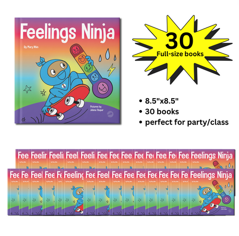 Feelings Ninja Full-Size Party Pack (30 Books, 8.5"x8.5")
