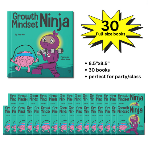 Growth Mindset Ninja Full-Size Party Pack (30 Books, 8.5"x8.5")