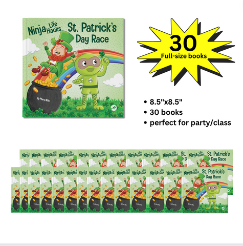 St. Patrick's Race Ninja Full-Size Party Pack (30 Books, 8.5"x8.5")