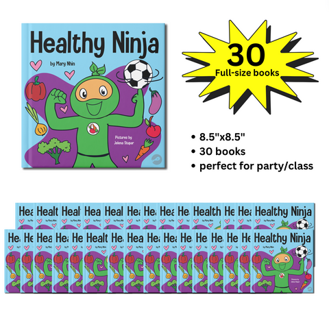 Healthy Ninja Full-Size Party Pack (30 Books, 8.5"x8.5")